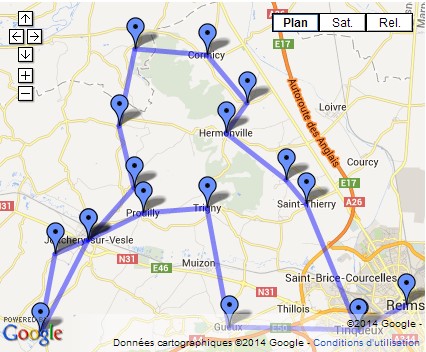 Route du Champagne, massif Saint-Thierry