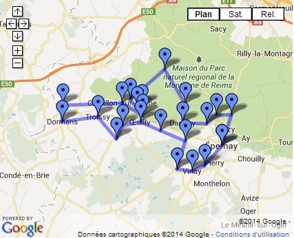 Route du Champagne - vallée de la Marne