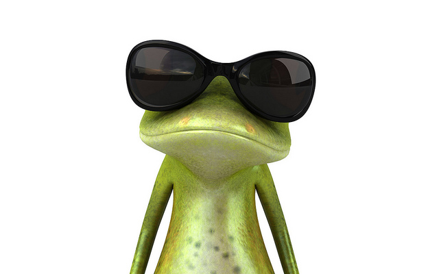 Grenouille avec des lunettes
