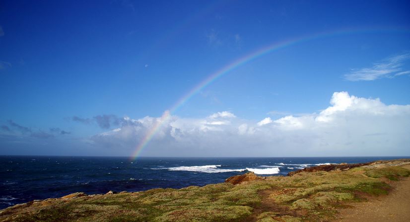 arc en ciel en octobre sur la prequ'ile de quiberon - nemossos